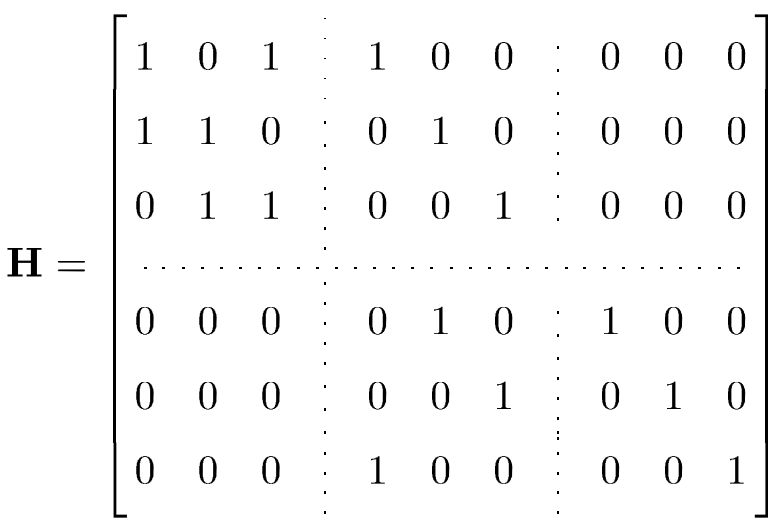 Corresponding expanded parity check matrix